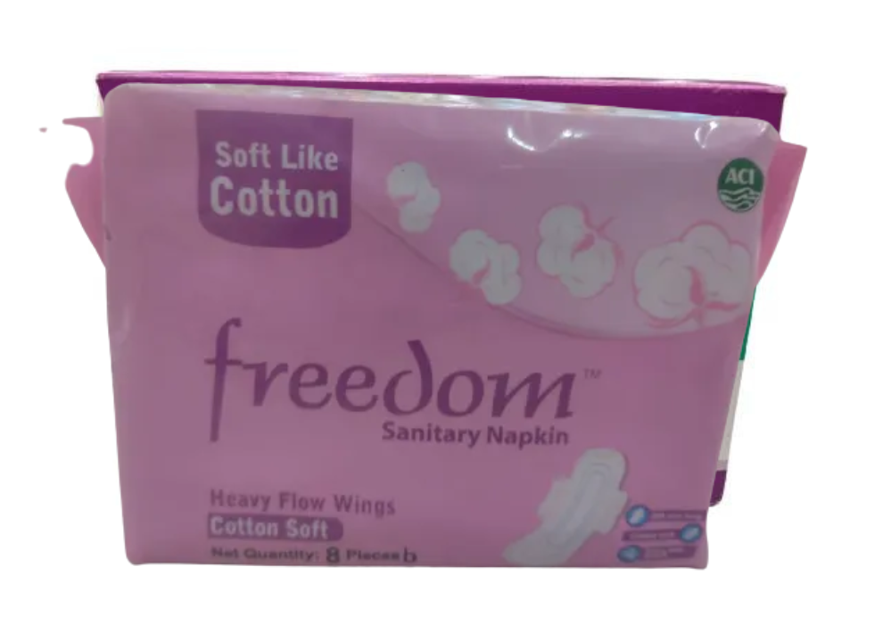 Freedom Heavy flow Wings Cotton Soft 8pad